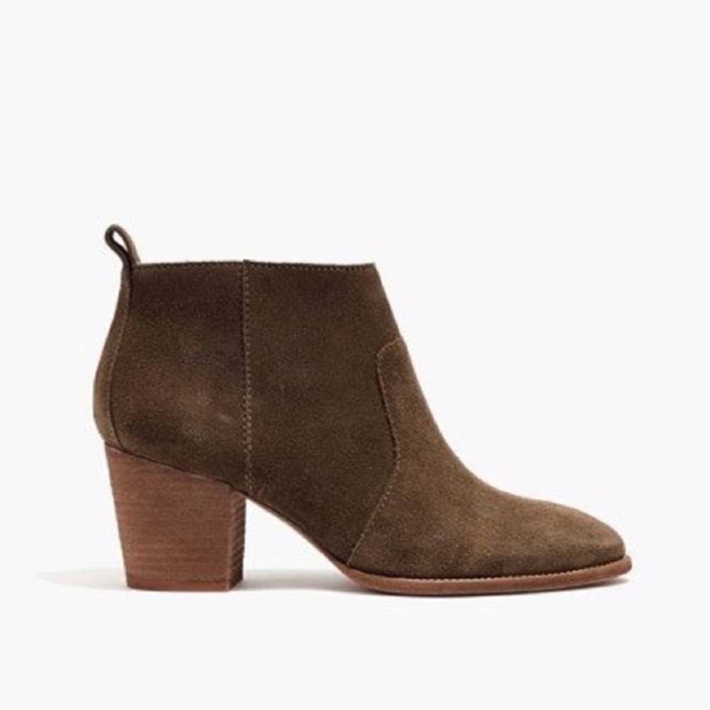 Madewell Olive Suede 6.5 Brenner boots